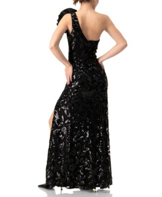 Women's Long Evening Dress with Bow