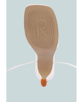 DORITA Womens Kitten Heel Lace Up Sandal