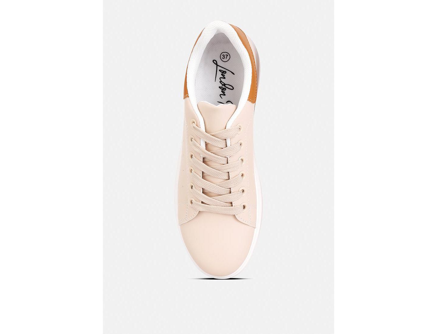Женские кроссовки London Rag Enora Comfortable Lace Up, цвет: Светлый бежевый — фото 3