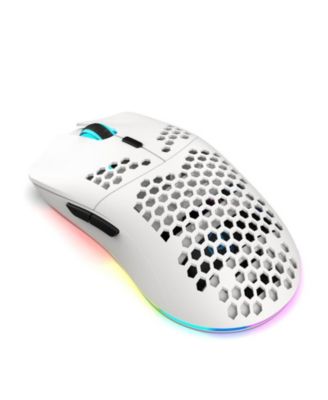 Honeycomb Hollow Wireless Gaming Mouse - Tri-Mode Wireless Mouse,Wired/2.4G/BT5.3 & 5 Adjustable DPI 800-3600, RGB Backlit,