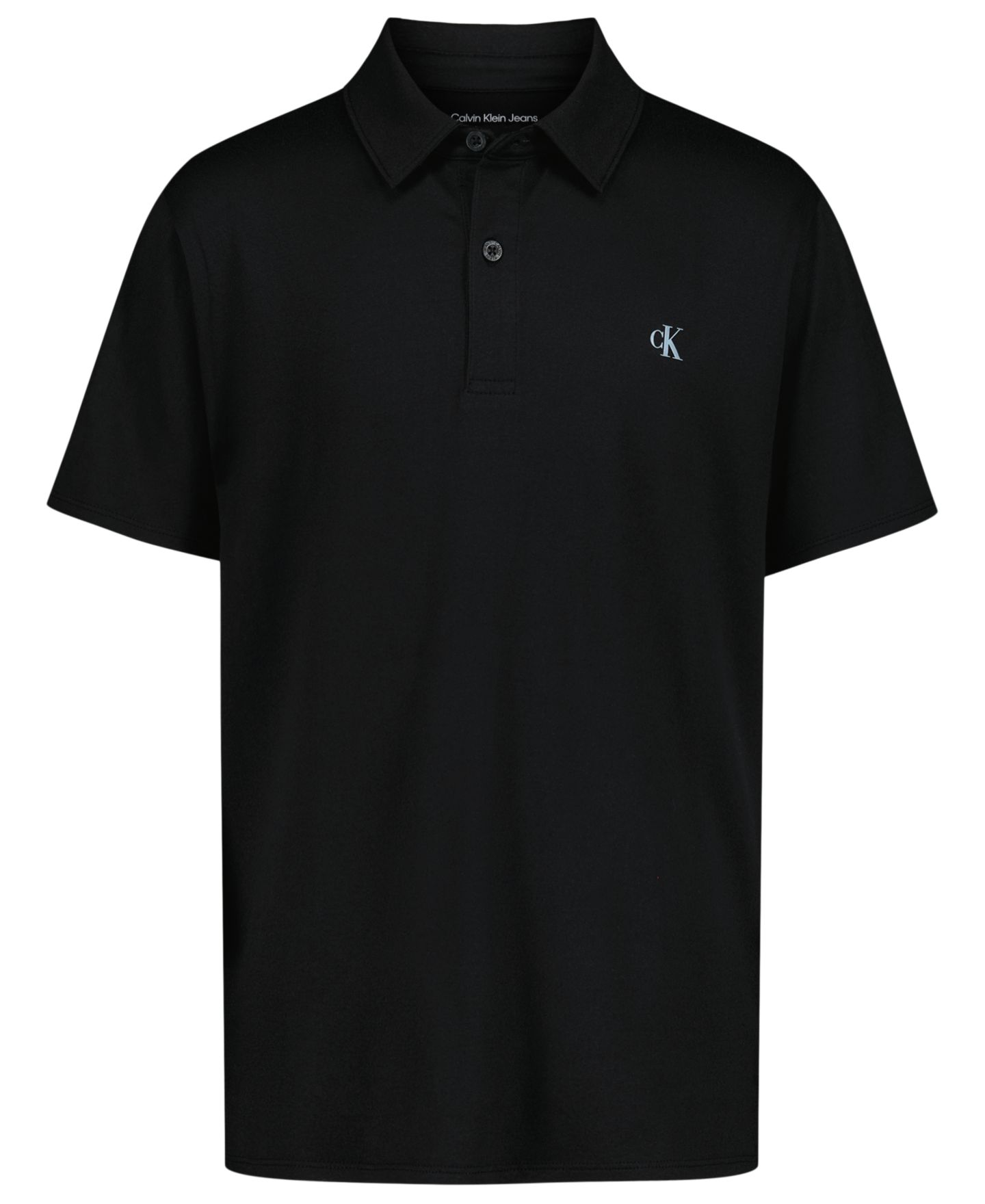 Поло Calvin Klein Short-Sleeve Tech Polo для мальчиков, цвет: Чёрный — фото 1