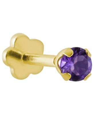 White Topaz (1/6 ct. t.w.) Stud Earrings in 14k Yellow Gold (Also Available in Multi-Stones)