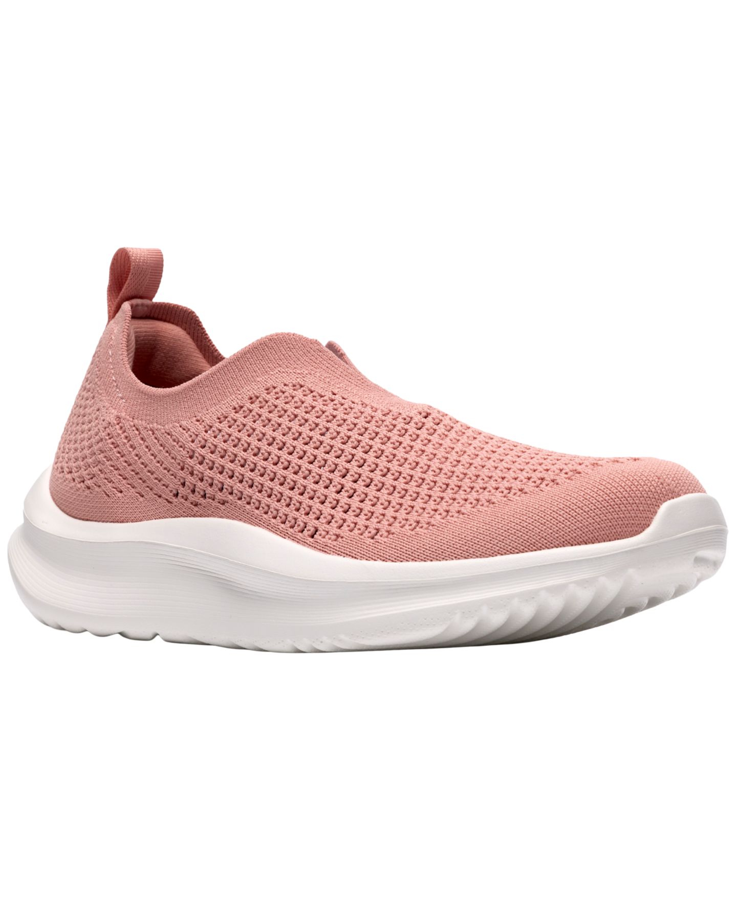 Женские кроссовки Clarks Cloudsteppers Solevana Knit Round Toe, цвет: Пыльный розовый — фото 1