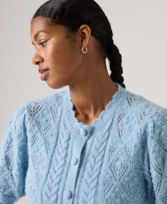 Women's Pauline Pointelle Short-Sleeve Cardigan