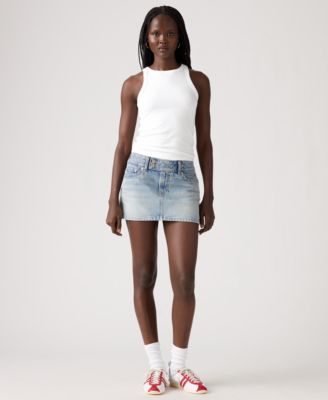 Levis Womens Slim-Fit Superlow Mini Skirt - Roll It Up Clean Skt 65$