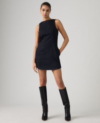 Women's Boat Neck Denim Dress