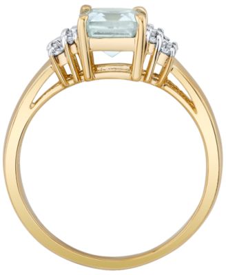 Aquamarine (1-5/8 ct. t.w.) & Diamond (1/5 ct. t.w.) Ring in 14k Yellow Gold