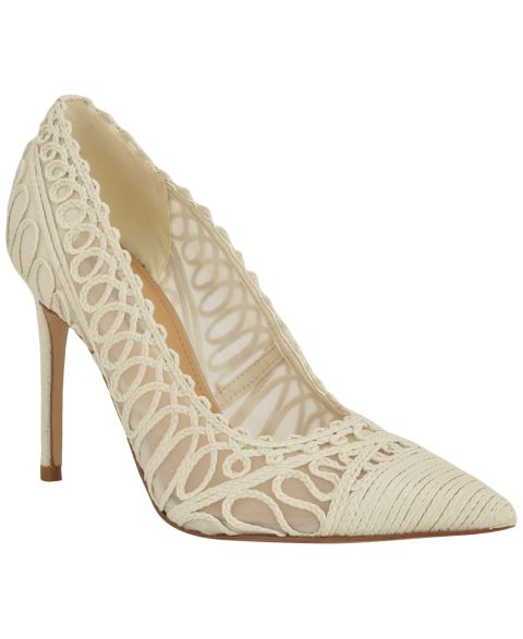 Женские туфли Nine West Frista Woven Pointed Toe Stiletto Dress Pumps, цвет: Кремовый