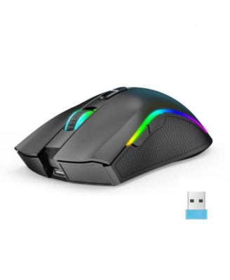 RGB Wireless Gaming Mouse - 6-Speed DPI (Up to 4800), 650mAh Rechargeable, Ergonomic for Gaming/Office, Easy-to-Use for Gamers/Professionals