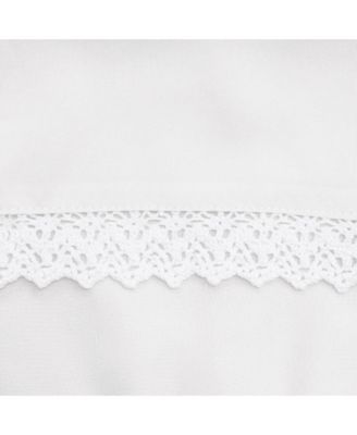 Lush Decor Lace Ruffle Light Filtering Window Curtain Panel Single 52"W x 84"L - Ruffle Curtains for Bedroom or Nursery - Coquette Curtains