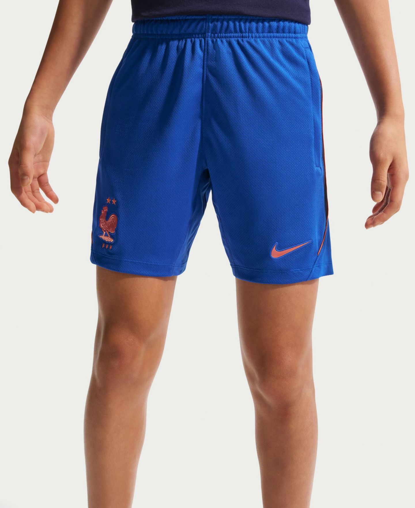 Детские шорты Nike France Soccer Dri-FIT Knit, цвет: Королевский синий / Медный — фото 1