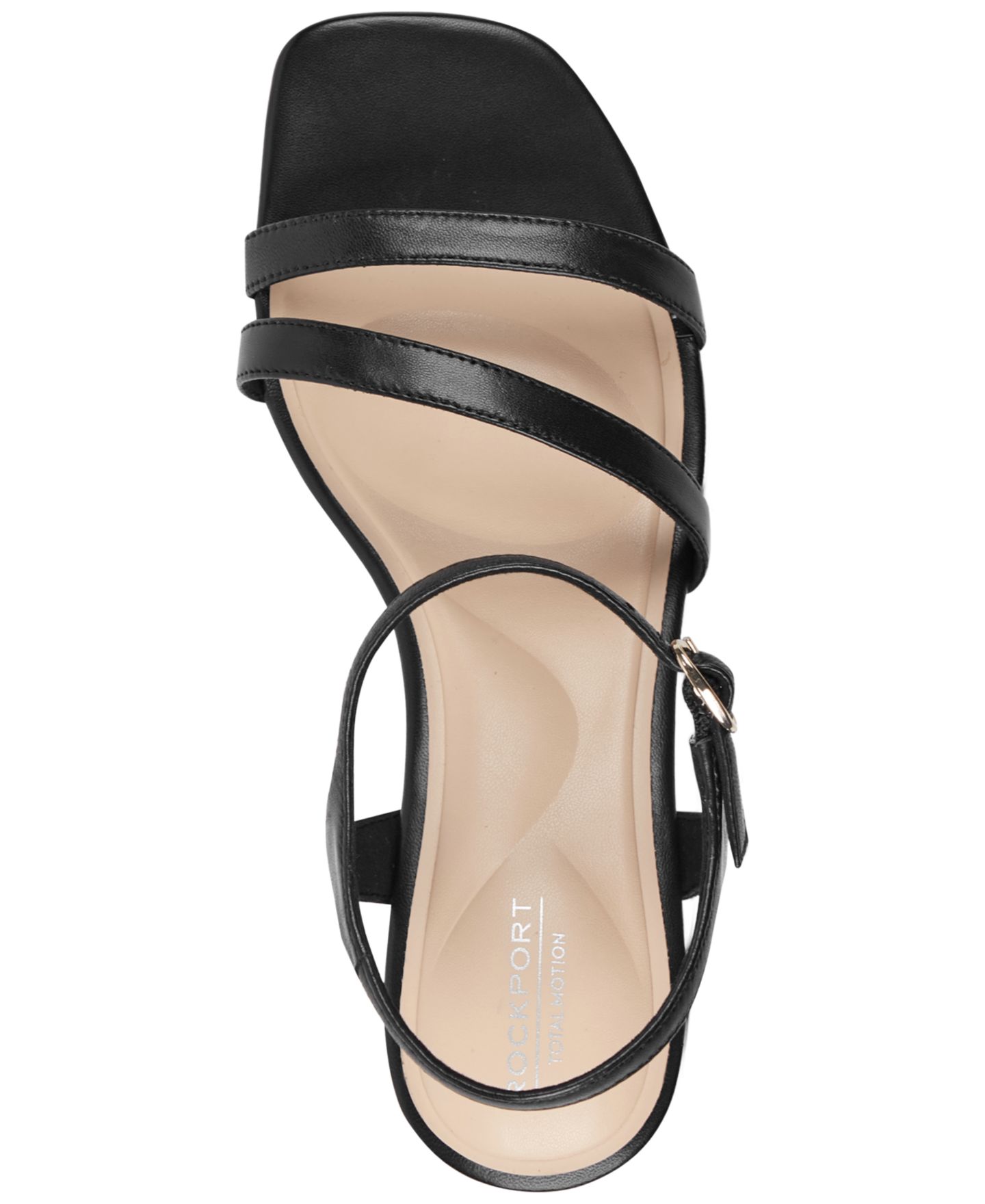 Женские сандалии Rockport Teddy Total Motion Strappy Dress Sandals, цвет: Чёрный кожаный — фото 4