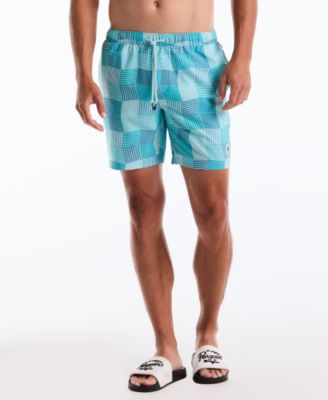Men's Wavy Tile Print Volley Swim Trunks