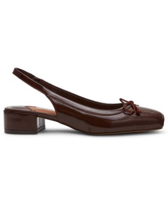 Loved Slingback Block-Heel Ballet Pumps