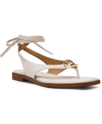 Women's Markly Lace-Up Embellished Flat Sandals