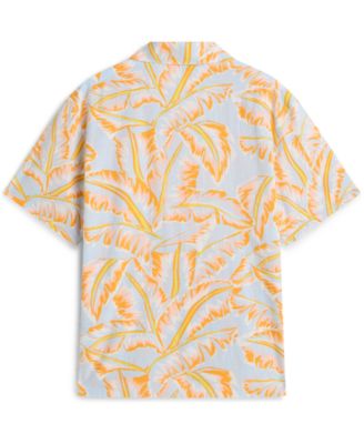 Men's Short-Sleeve Floral Print Woven Shirt