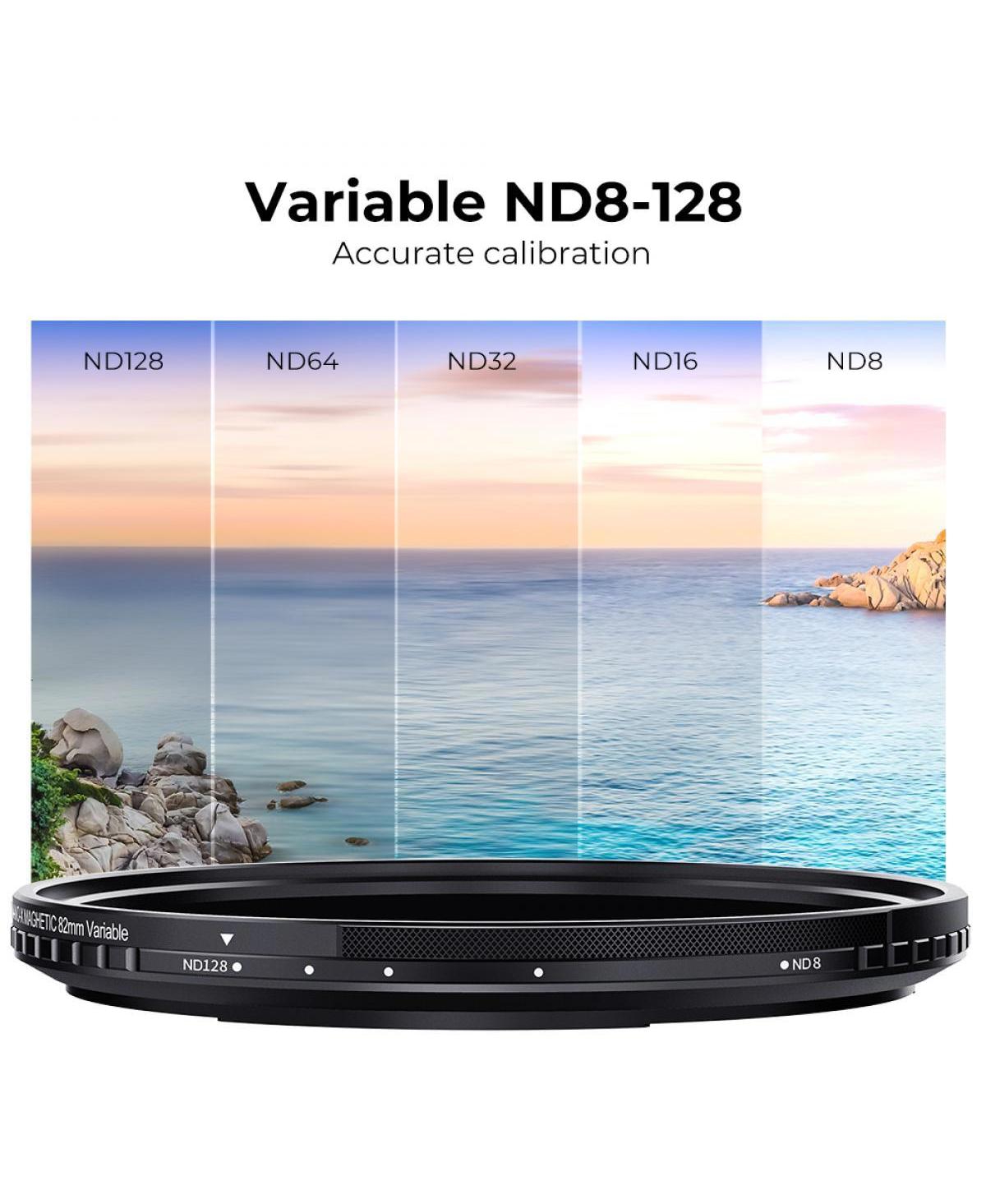 K&F Concept 67mm Nano-x ND8-128 3-7 Stop Magnetic Variable Neutral Density Lens Filter