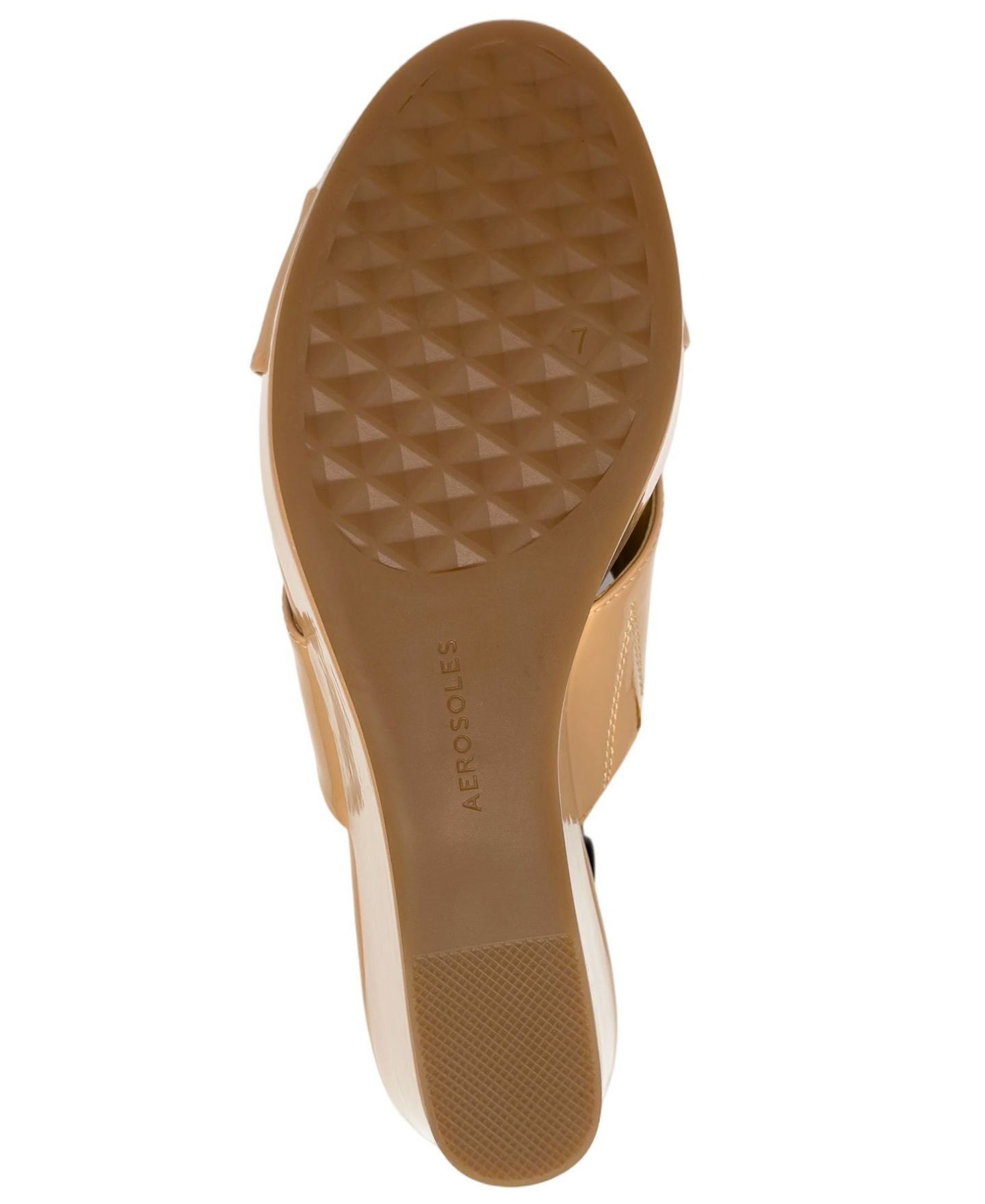 Женские сандалии Aerosoles Cruis Slip-On Wedge, цвет: Бежевый бисквитный — фото 5