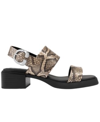 Women's Dove Low Heeled Square Toe Dress Sandals