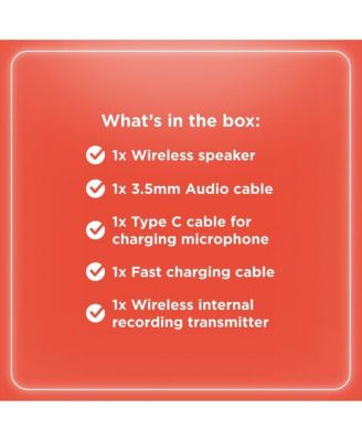 110W Wireless Speaker, Bluetooth/USB/AUX, Guitar & Mic, LED Lights Metallic Finish and Grill For Powerful Sound – 4001986