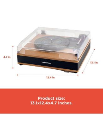 RadioShack Retro Classic Turntable - 3-Speed Vinyl Record Player, Bluetooth Input & Output, Speakers Included 4001797