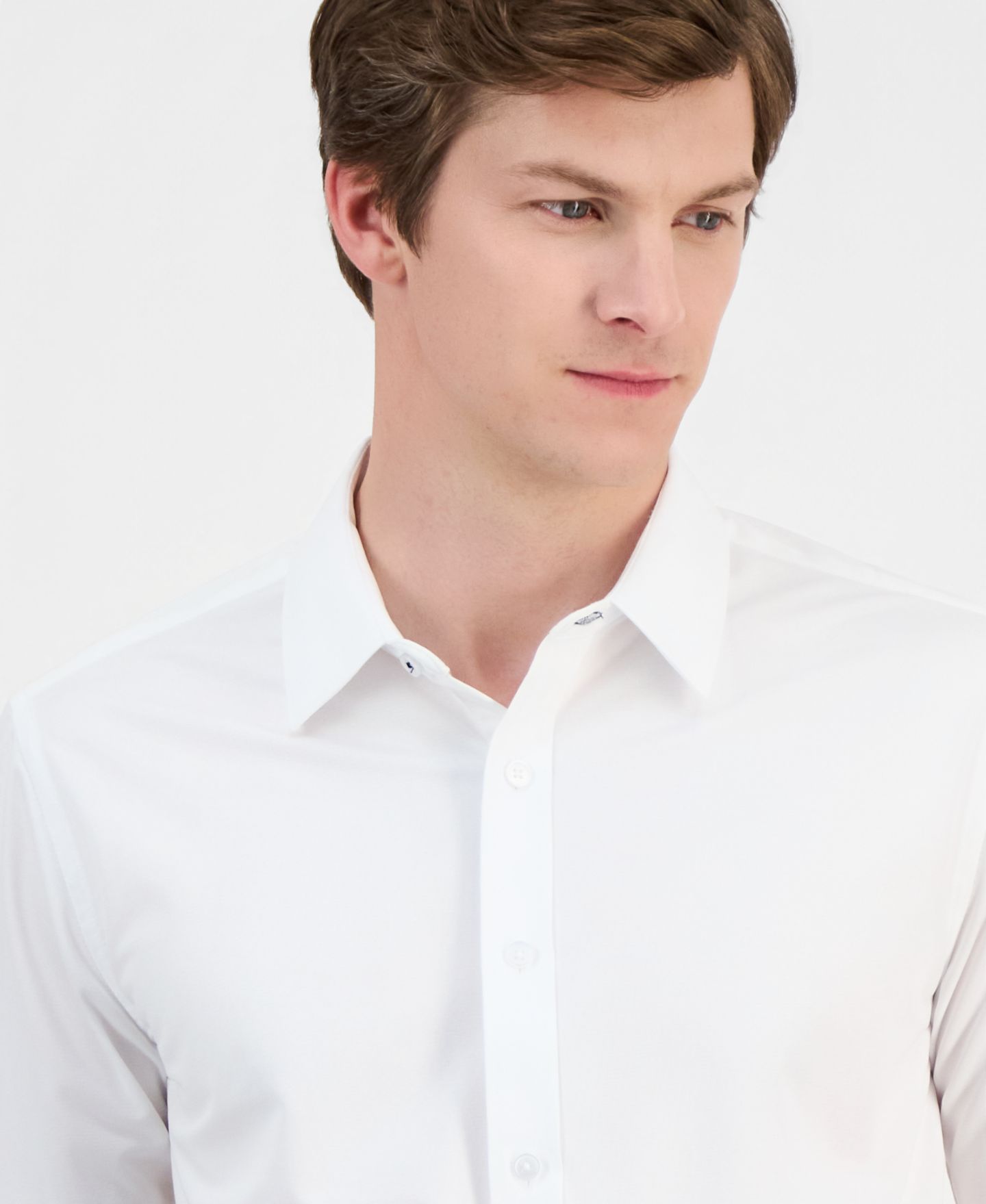 Мужская рубашка Dylan Park Slim-Fit Performance Four-Way Stretch Dress Shirt, цвет: Белый — фото 2
