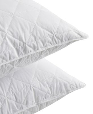 Wave Quilted Goose Feather 2-Pack Pillows, Queen