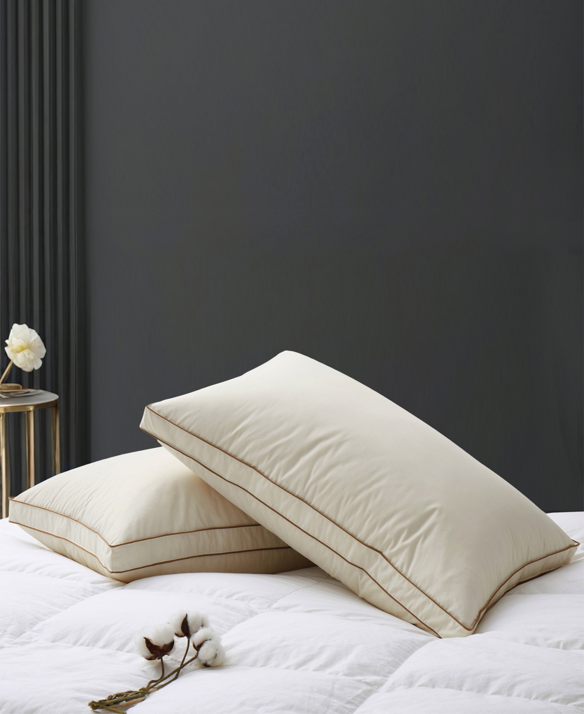 Unikome Down-Around Design Cotton Gusseted 2-Pack Pillows