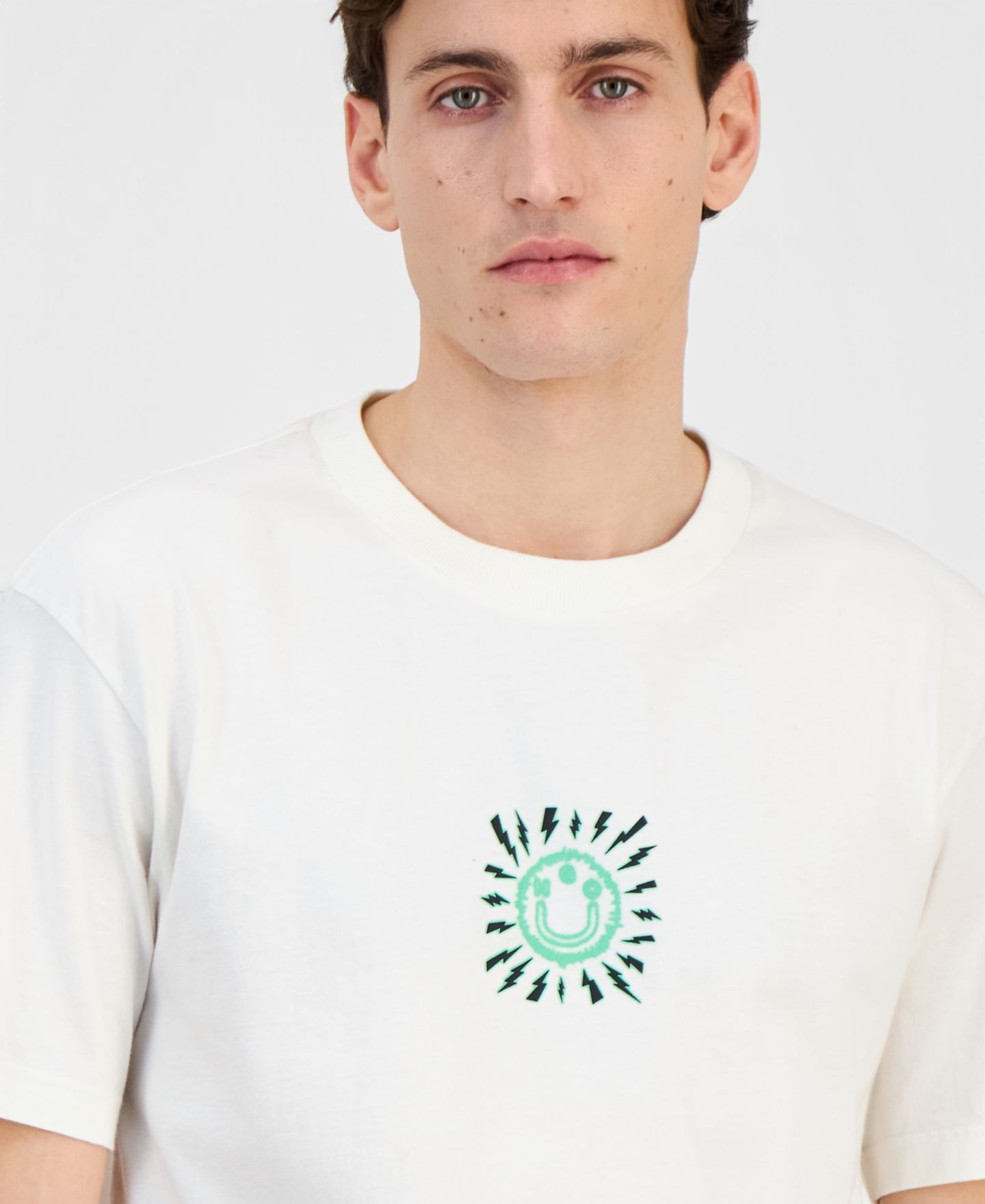 Мужская футболка Hugo Boss Cotton Logo Crewneck, цвет: Белый — фото 3