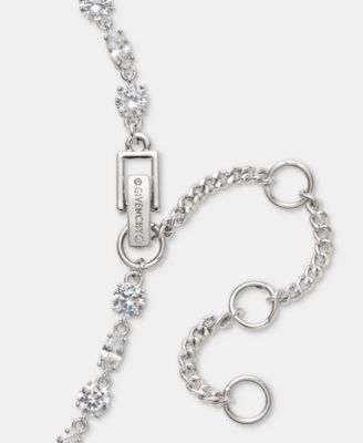 Cubic Zirconia Layered Statement Necklace, 16" + 3" extender