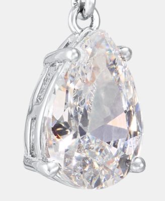 Cubic Zirconia Cluster Drop Earrings