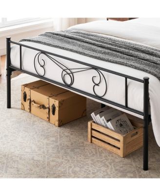 Queen Metal Platform Bed Frame with Headboard and Footboard