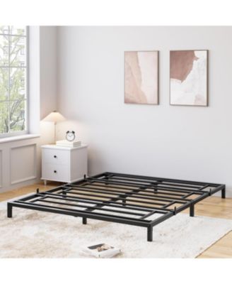 8" Queen Size Metal Bed Frame, Heavy Duty Platform Bed with Storage Space,Steel Support,No Box Spring Needed