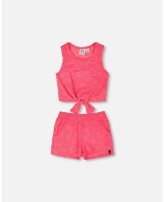 Big Girls Terry Tank Top & Shorts Set