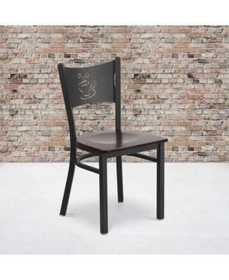 2 Pack Coffee Back Metal Restaurant Chair