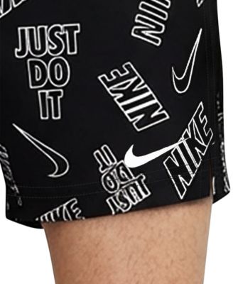 Men's 5" Breaker Multi Logo Print Volley Swim Shorts
