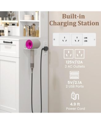 Vanity Set with Lighted Mirror, 3 Lighting Modes, and Adjustable Brightness