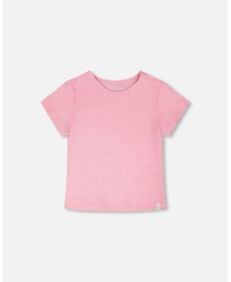 Baby Girls Crinkle Jersey T-Shirt Pink