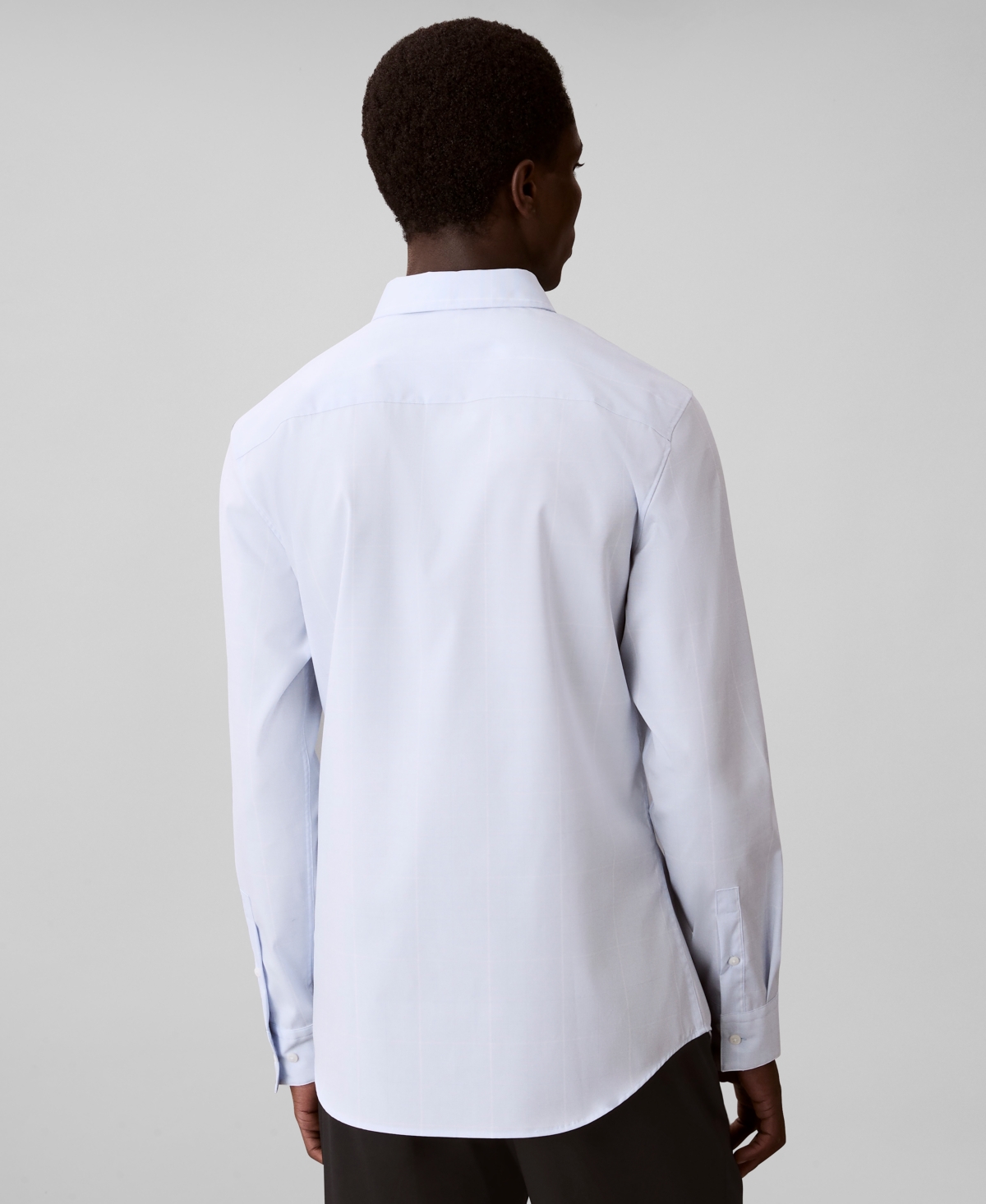 Calvin Klein Men's Grid Supima Stretch Slim-Fit Shirt