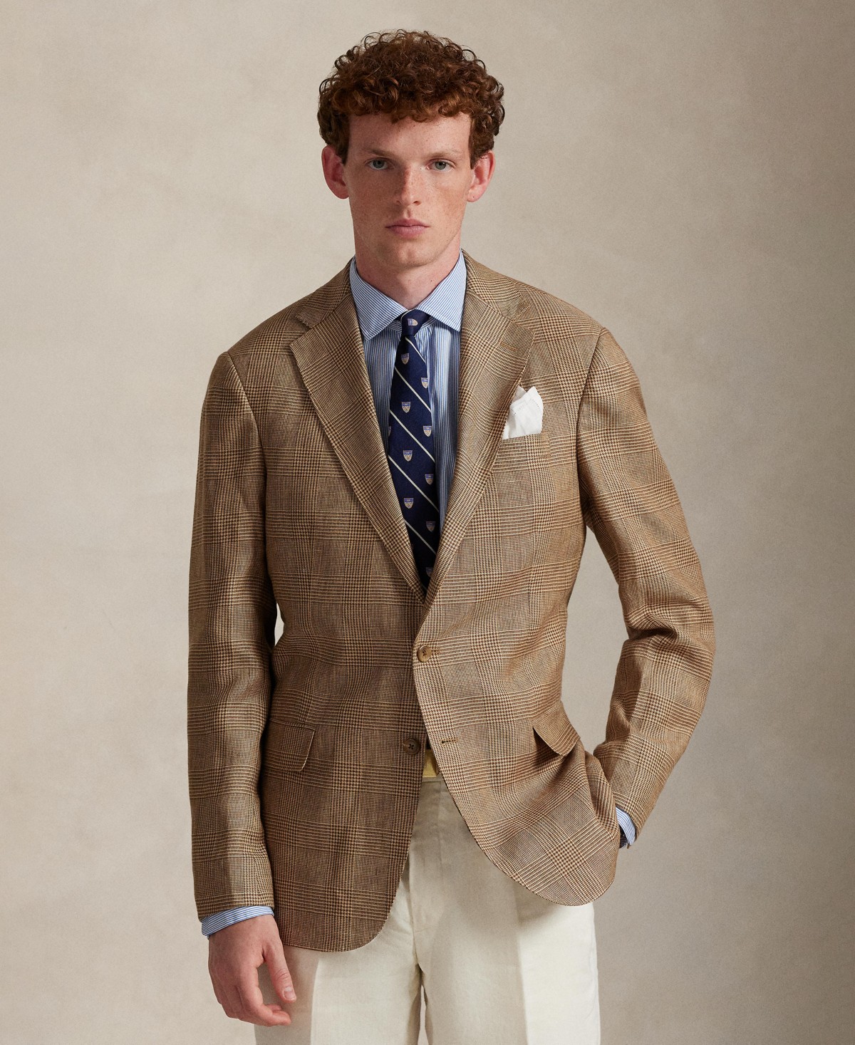 Мужские куртки Polo Ralph Lauren Men's Modern-Fit Glen Plaid Sport Coat — фото 1