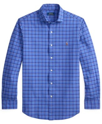 Men's Custom-Fit Plaid Oxford Shirt