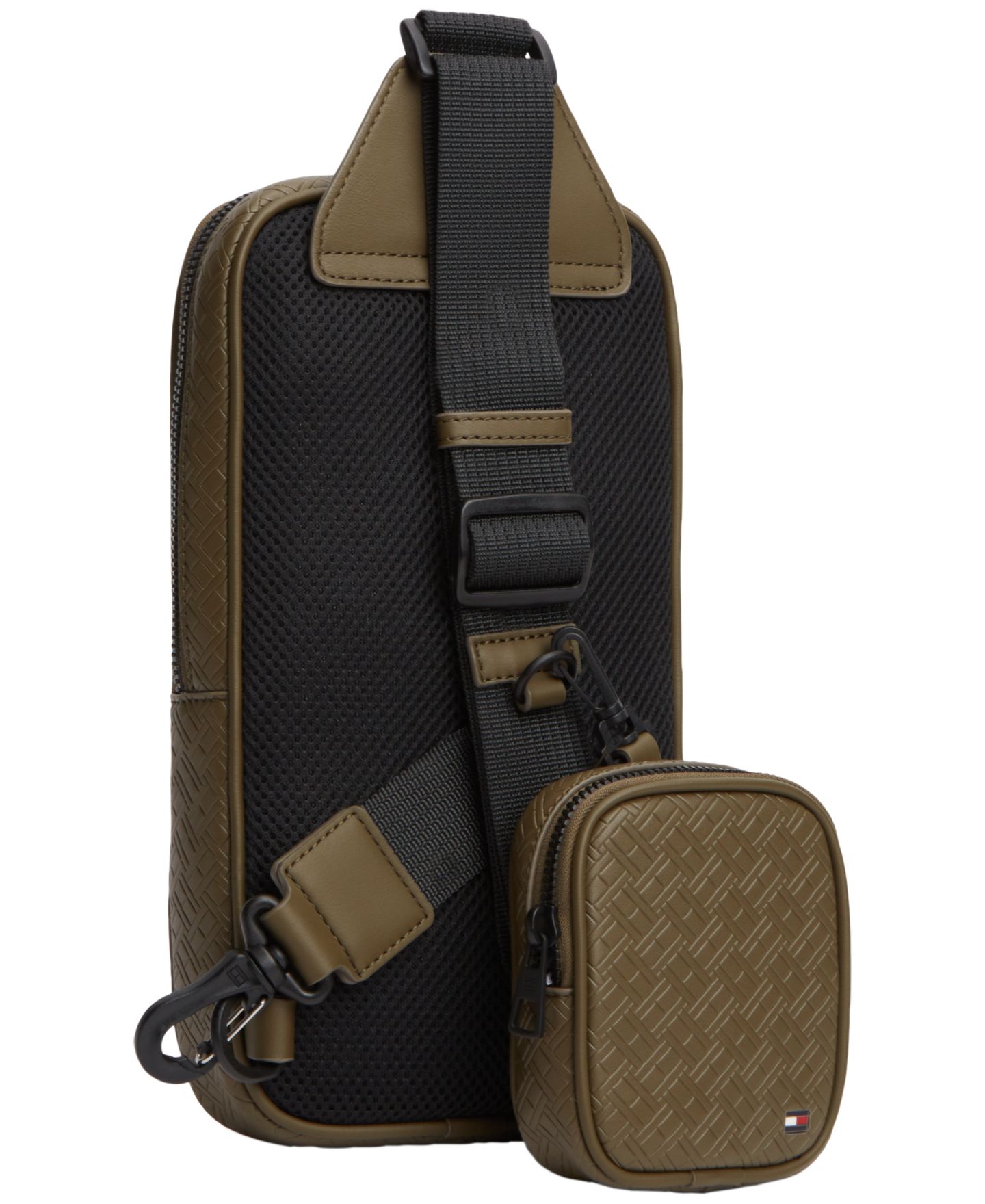Мужская сумка Tommy Hilfiger Embossed Flag Sling, цвет: Коричневый — фото 2