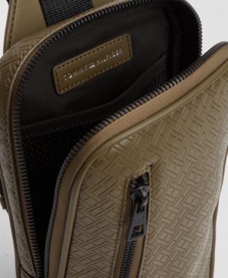 Men's Embossed Flag Sling Bag