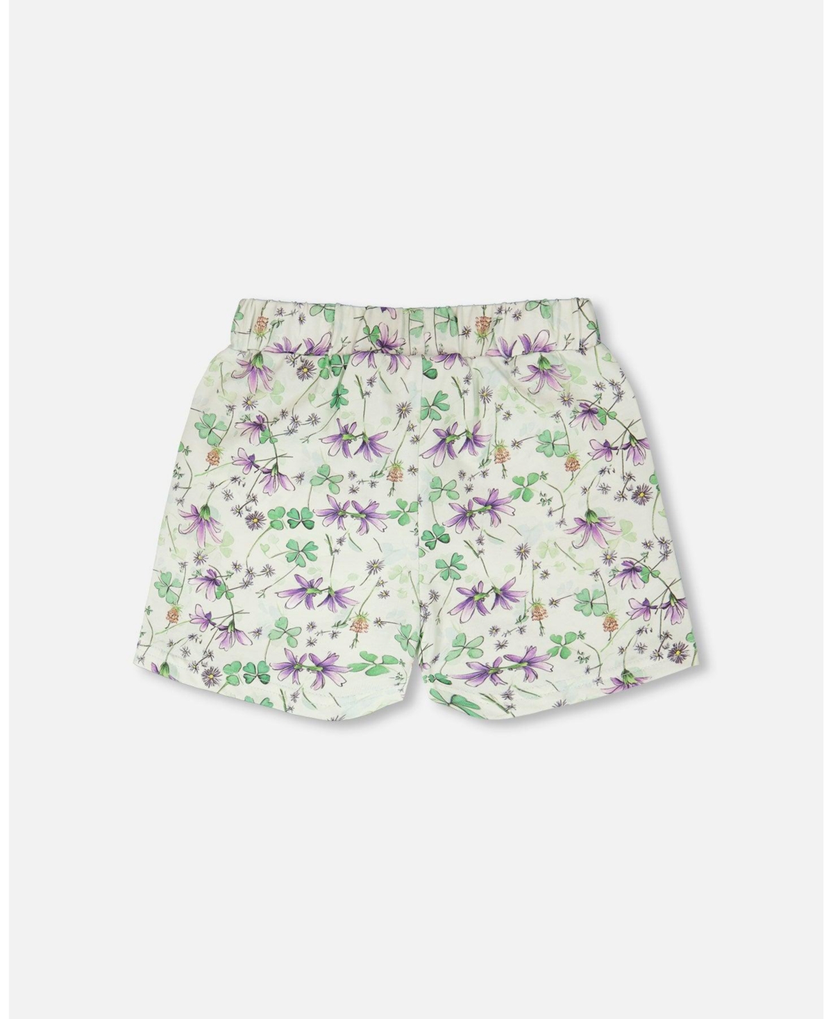Deux par Baby Girl Jersey Shorts Printed Flowers