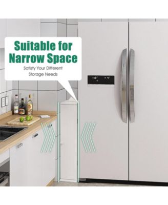 Freestanding Toilet Paper Holder Stand with 4 Shelves and Top Slot