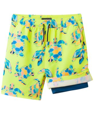 Boys' 2T-5 Comfort-Stretch Lined Swim Trunks