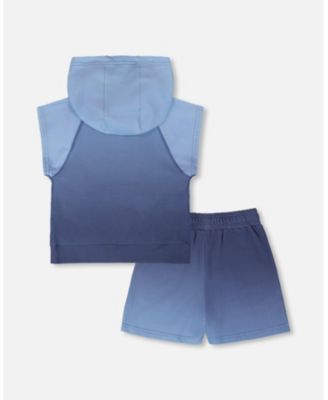 Toddler Boys Sleeveless Gradient Top and Shorts Set