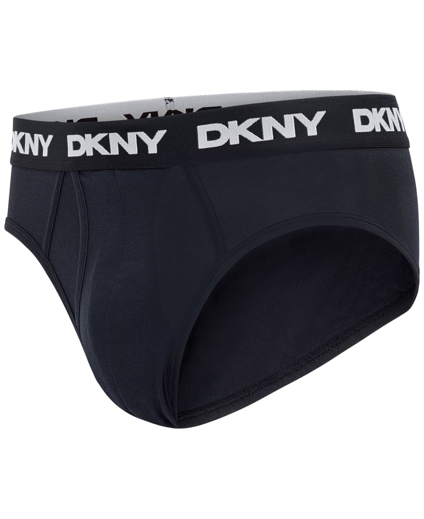 Трусы-брифы для мужчин, охлаждающая ткань, с логотипом, 3 шт. — DKNY, цвет: Чёрный — фото 3