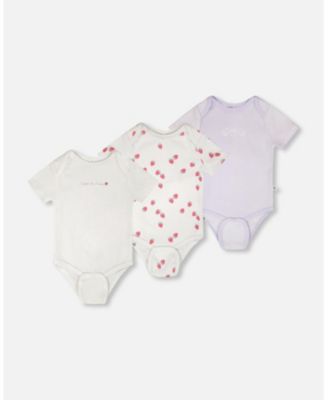 Baby Girls Evolutive Cotton Jersey 3 Pack Onesie