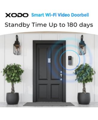 Xodo VD2 Smart Wi-Fi Wireless Video Doorbell with 2K QHD Camera and Chime